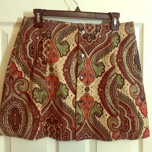 *SOLD* Suede Paisley Mini skirt